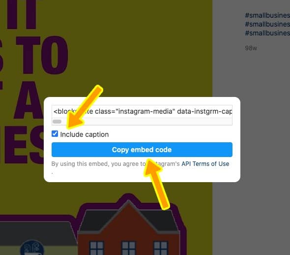add instagram post without plugin